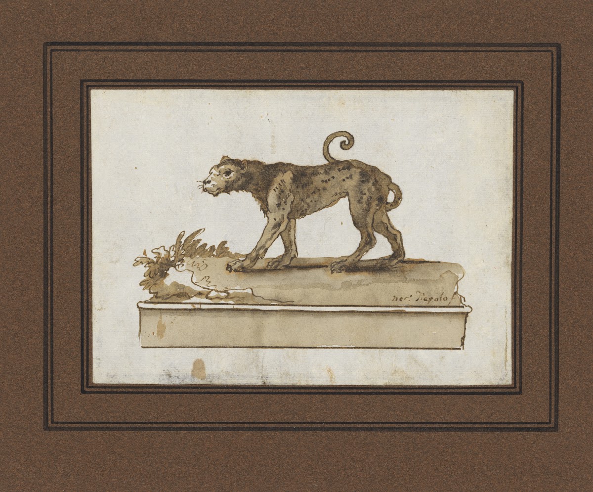 A Leopard Moving to the Left on a Base mid 18thearly 19th century