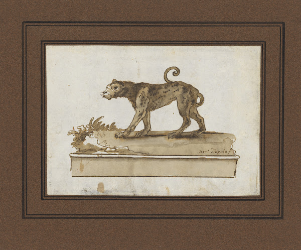 A Leopard Moving to the Left on a Base mid 18thearly 19th century
