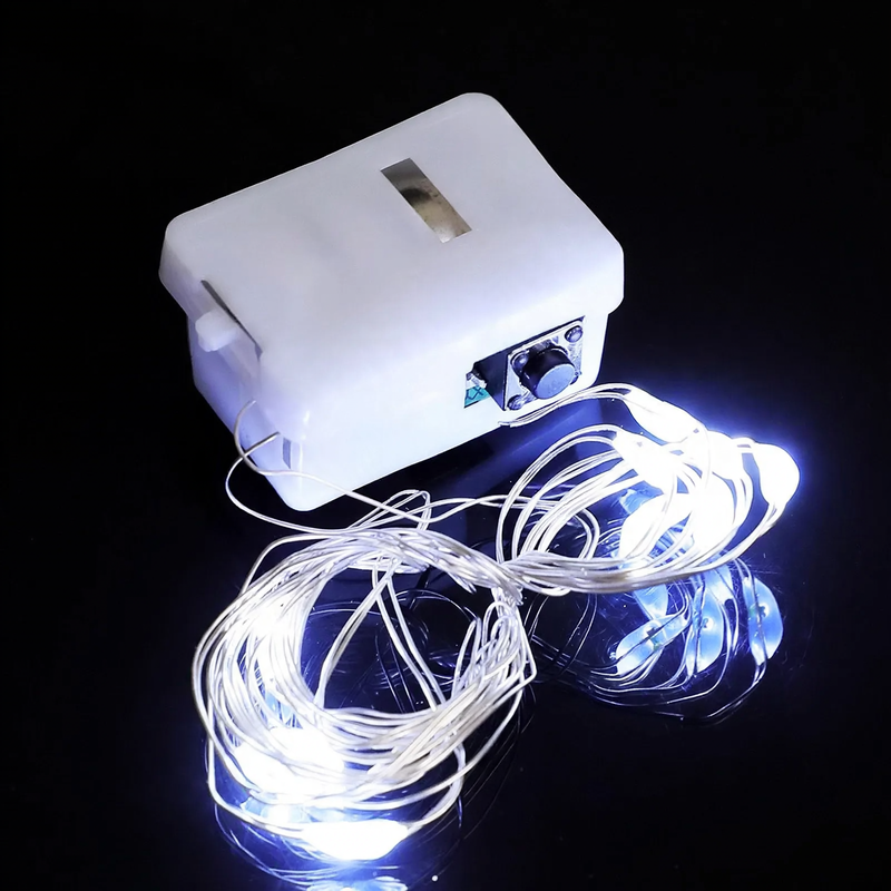 LED-Kupferdraht-Lichterkette mit Batteriebox
