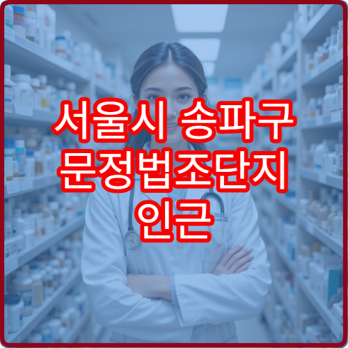 서울시 송파구 문정법조단지 인근 문정동 평일 야간 약국 안내