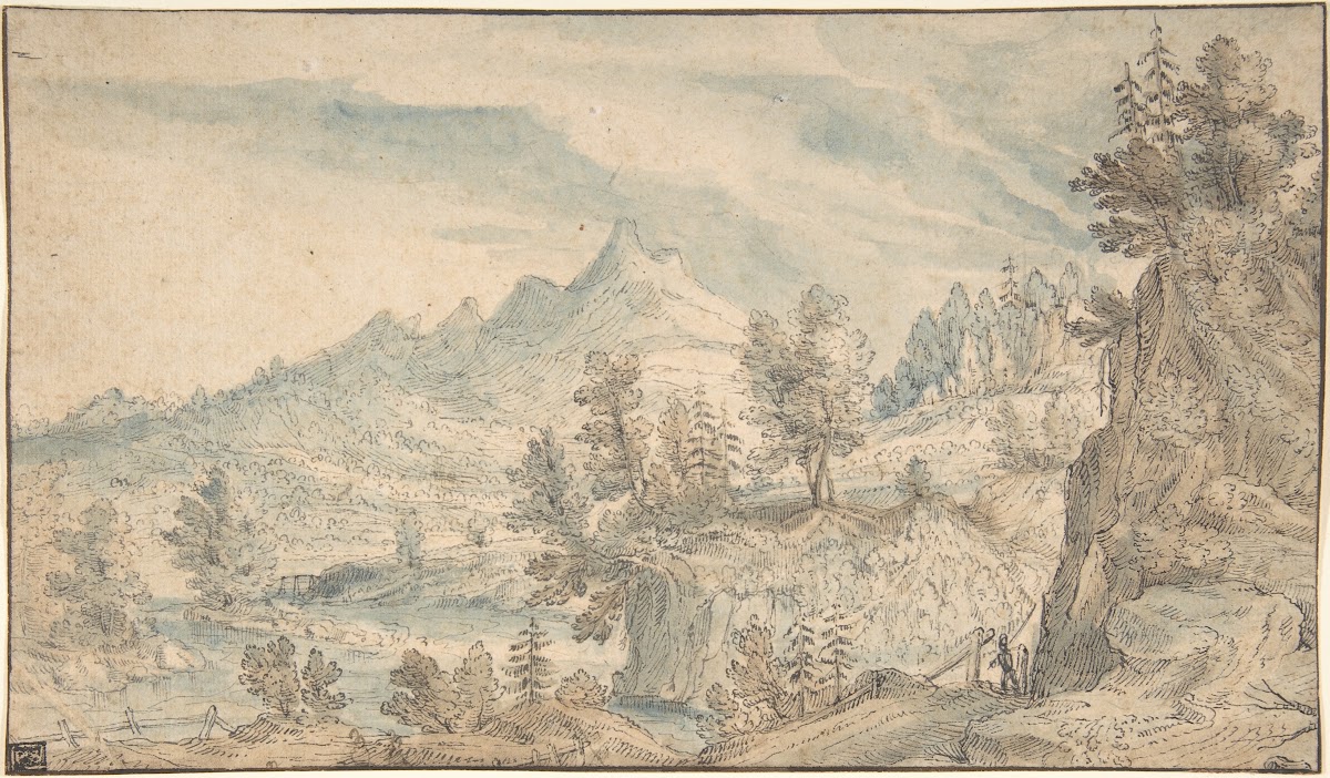 The Salzach Valley with a View of the Watzmann Massif in the Background ca 15951