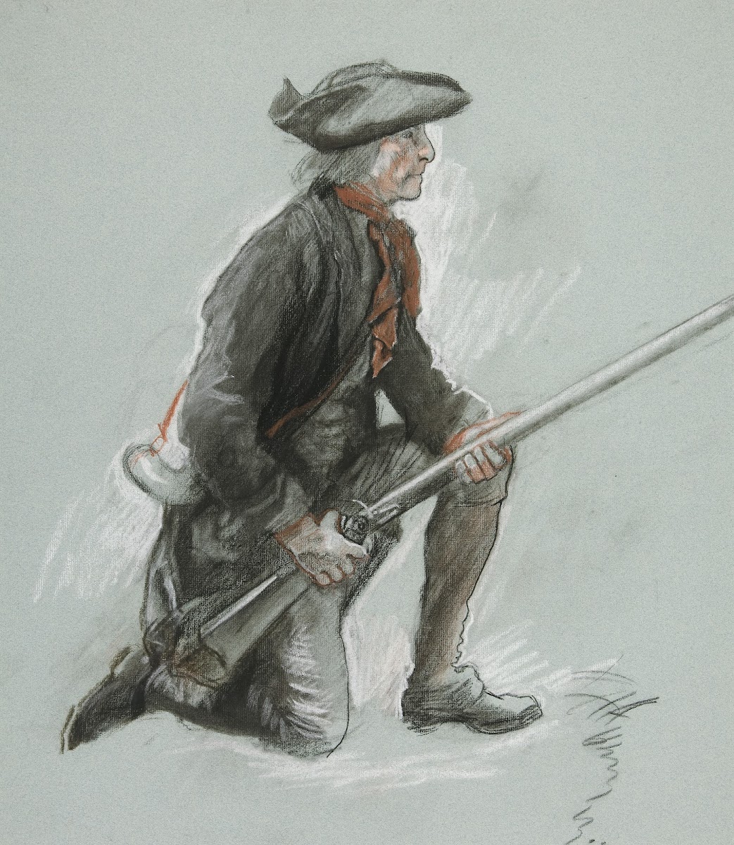 Study for a figure in Valley Forge mural at the state capitol building in Harris