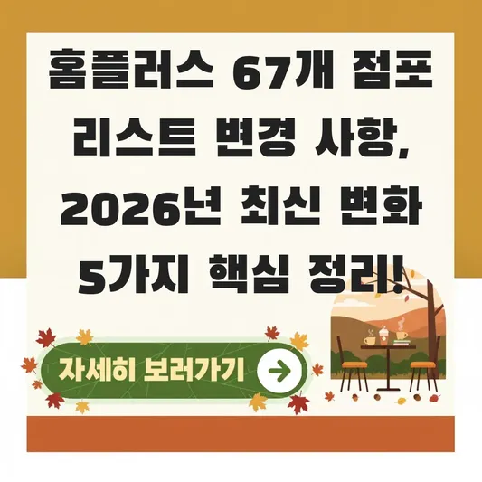 홈플러스 67개 점포 리스트 변경 사항