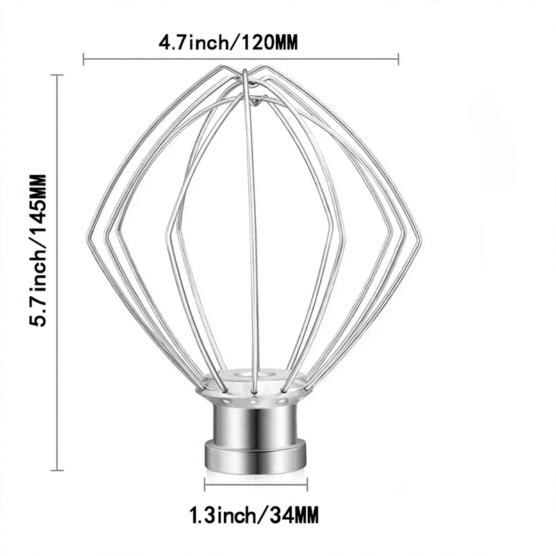 Mixer tool set for kitchen machine, stainless steel