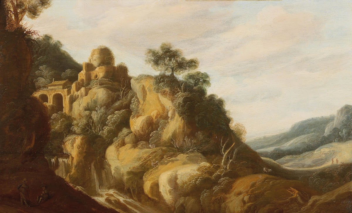A southern landscape with ruins