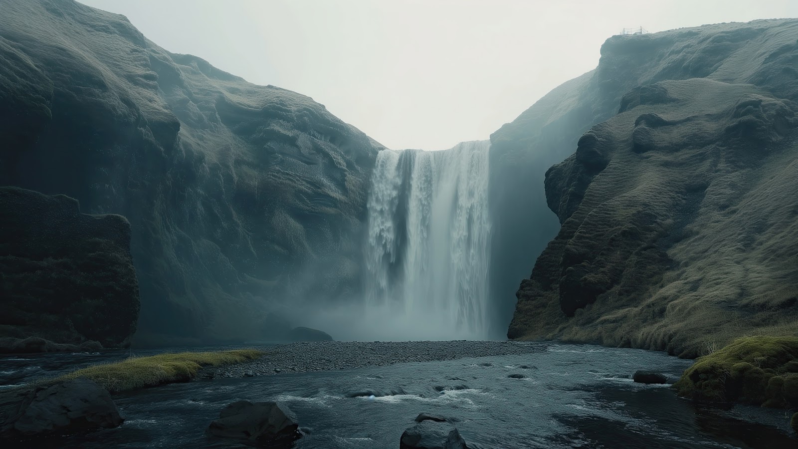 Mountain Waterfall Wallpaper