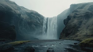 Mountain Waterfall Wallpaper