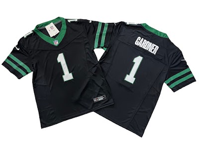 Men's New York Jets 1# Ahmad Sauce Gardner Nike Legacy Black Vapor F.U.S.E. Limited Jersey.jpeg