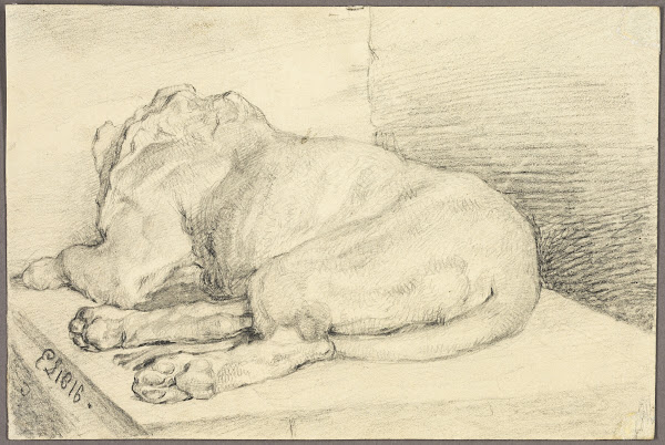 Reclining Lion From Back 1816