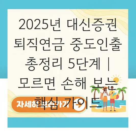 대신증권 퇴직연금 중도인출 하는 법 대표 이미지