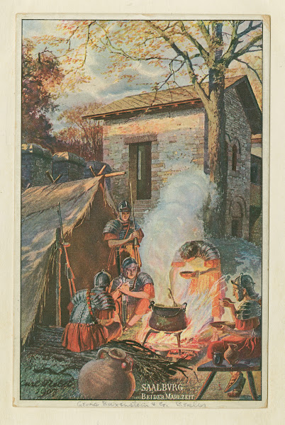 Saalburg Bei der Mahlzet at mealtime 1907