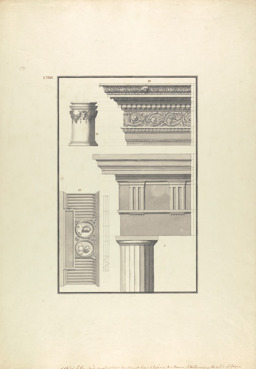 Details of a Doric Order from the Forum of Halicarnassus and Details from a Temp