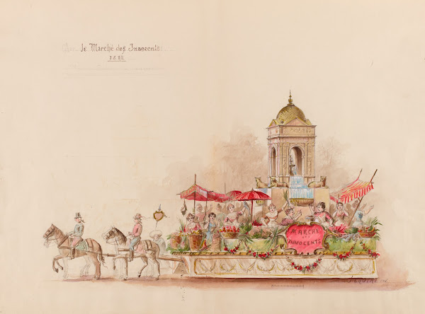 Char du marché des Innocents en 1811