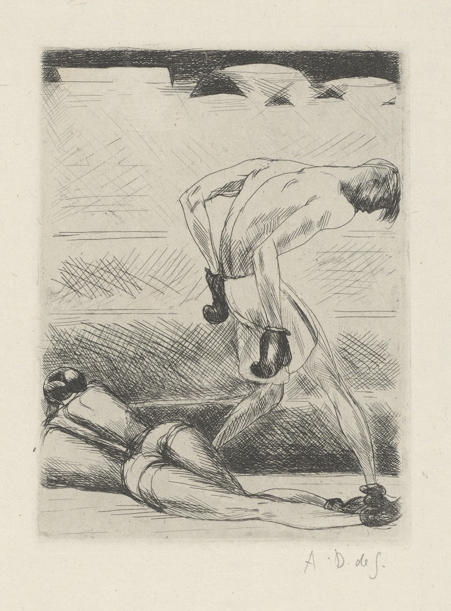 Tableau de la boxe illustré de 29 gravures à leau forte pl 47 1923