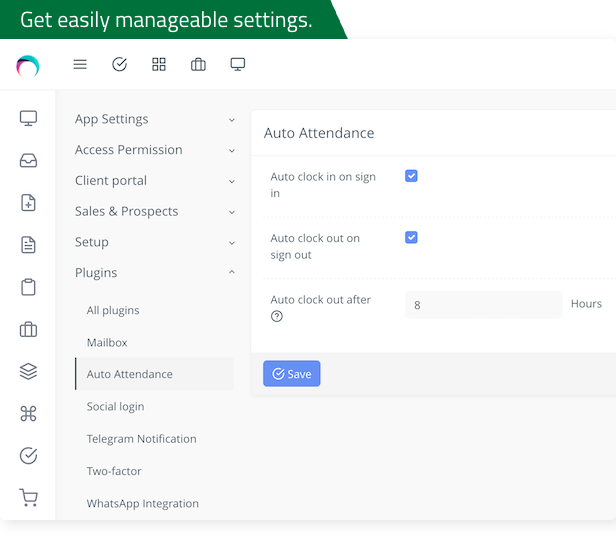 Auto Attendance for RISE CRM