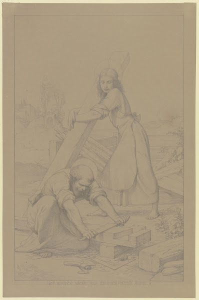 Der Heilige Joseph und Jesus als Zimmerleute