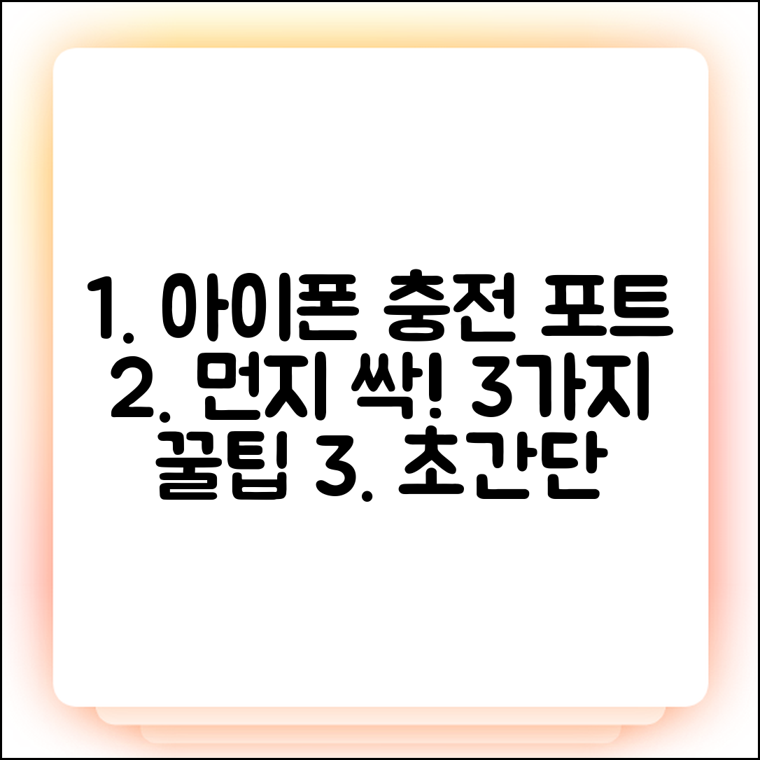 아이폰 충전 포트 먼지 청소? 3가지 해결법!