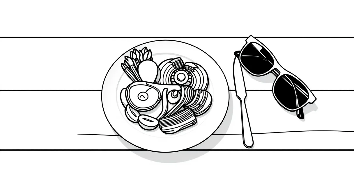 하나개해수욕장 아이와 가기 좋은 식당 선정 꿀팁 여행 준비 일러스트