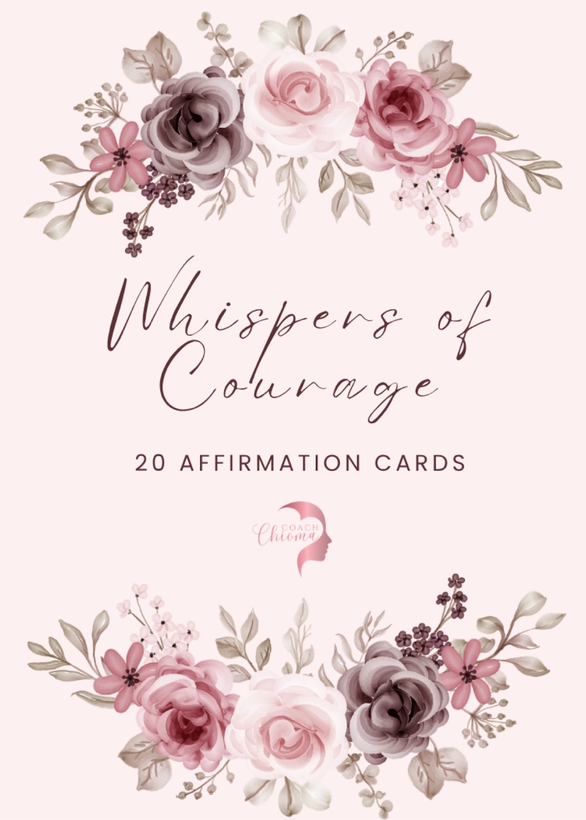 Whispers of Courage, 20 affirmation cards, cover