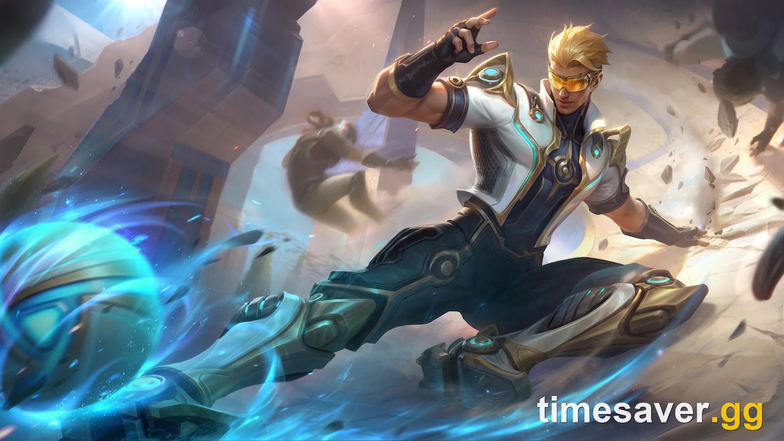 Bruno kicking his energy Powerball in Mobile Legends Season 42, the crit-stacking Powerball rhythm at the heart of his gold-lane playstyle