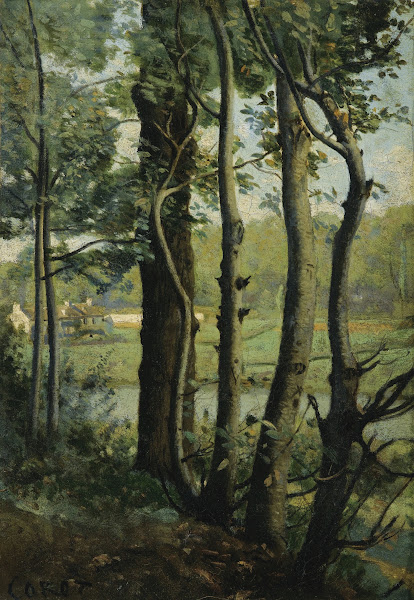 Les Evaux près Château Thierry chemin bordé darbres