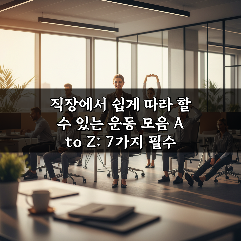 직장에서 쉽게 따라 할 수 있는 운동 모음 A to Z: 7가지 필수 동작 소개