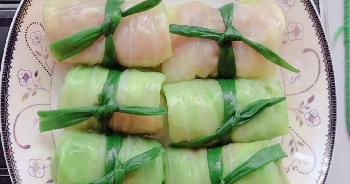 Bắp cải quấn nhân tôm thịt