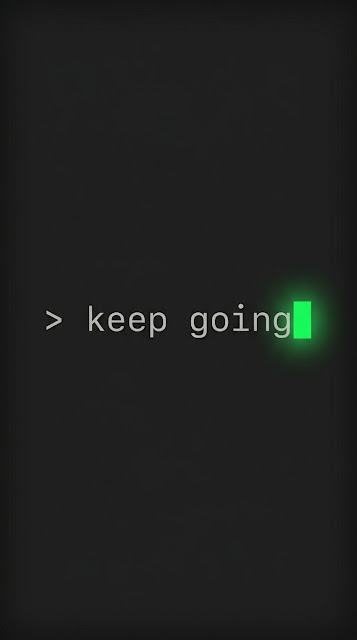 Minimalist Charcoal Terminal Text Keep Going Background - Free mobile Wallpaper