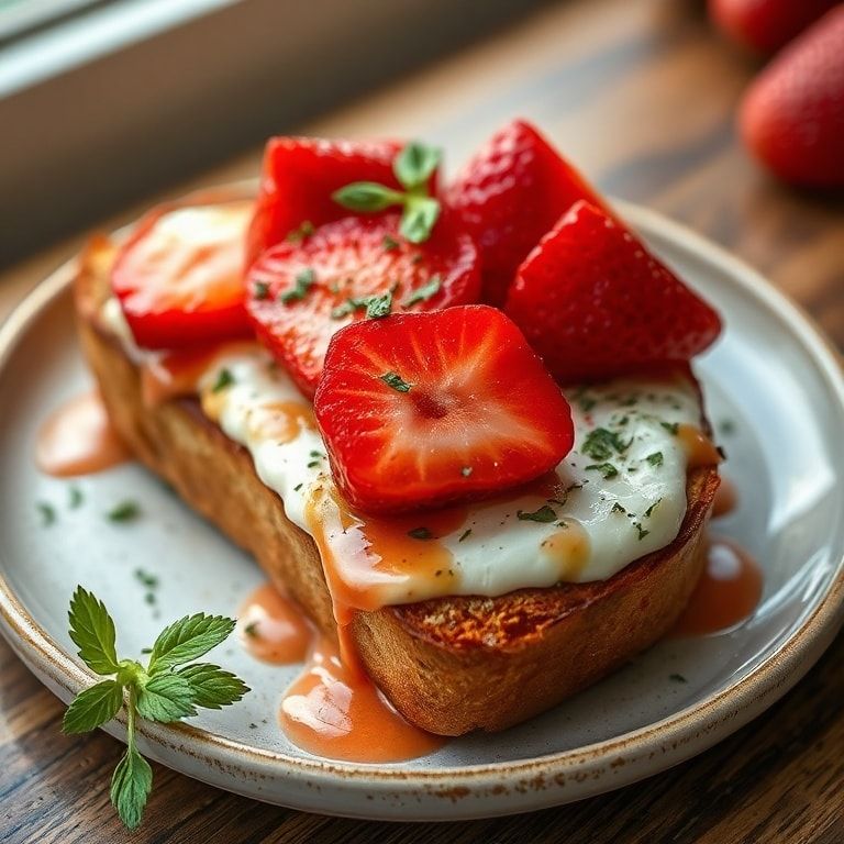 Roasted Strawberry Ricotta Toast (Sweet & Creamy) – Easy Homemade Breakfast Delight finished
