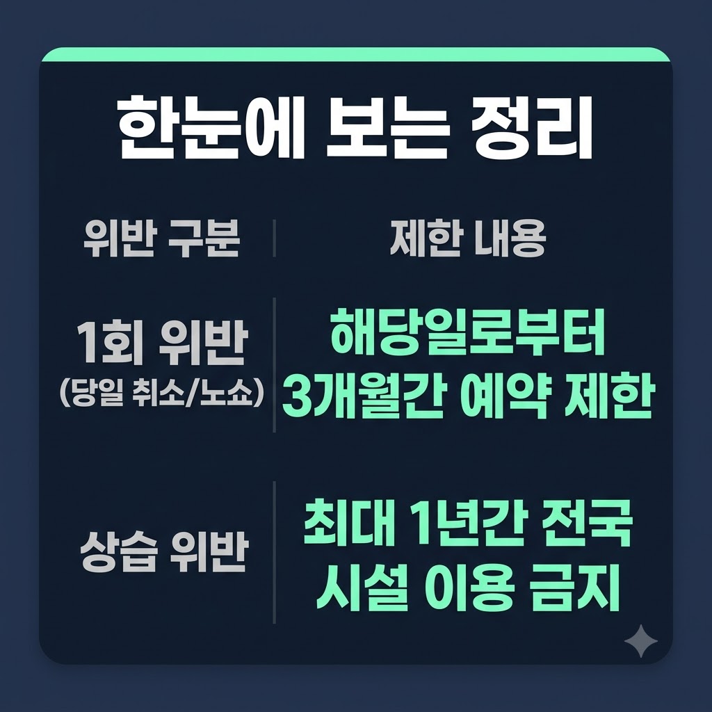 위반 횟수에 따른 강력한 이용 제한 조치