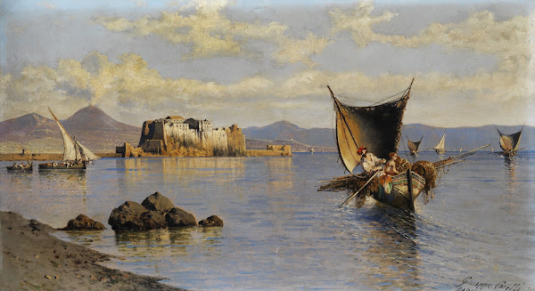 Bucht von Neapel mit Castel dellOvo