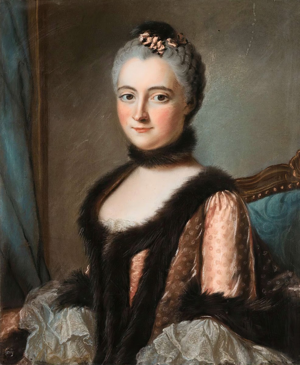 Presumed Portrait Of The Duchesse De Beuvron Born Rouillé 18th century