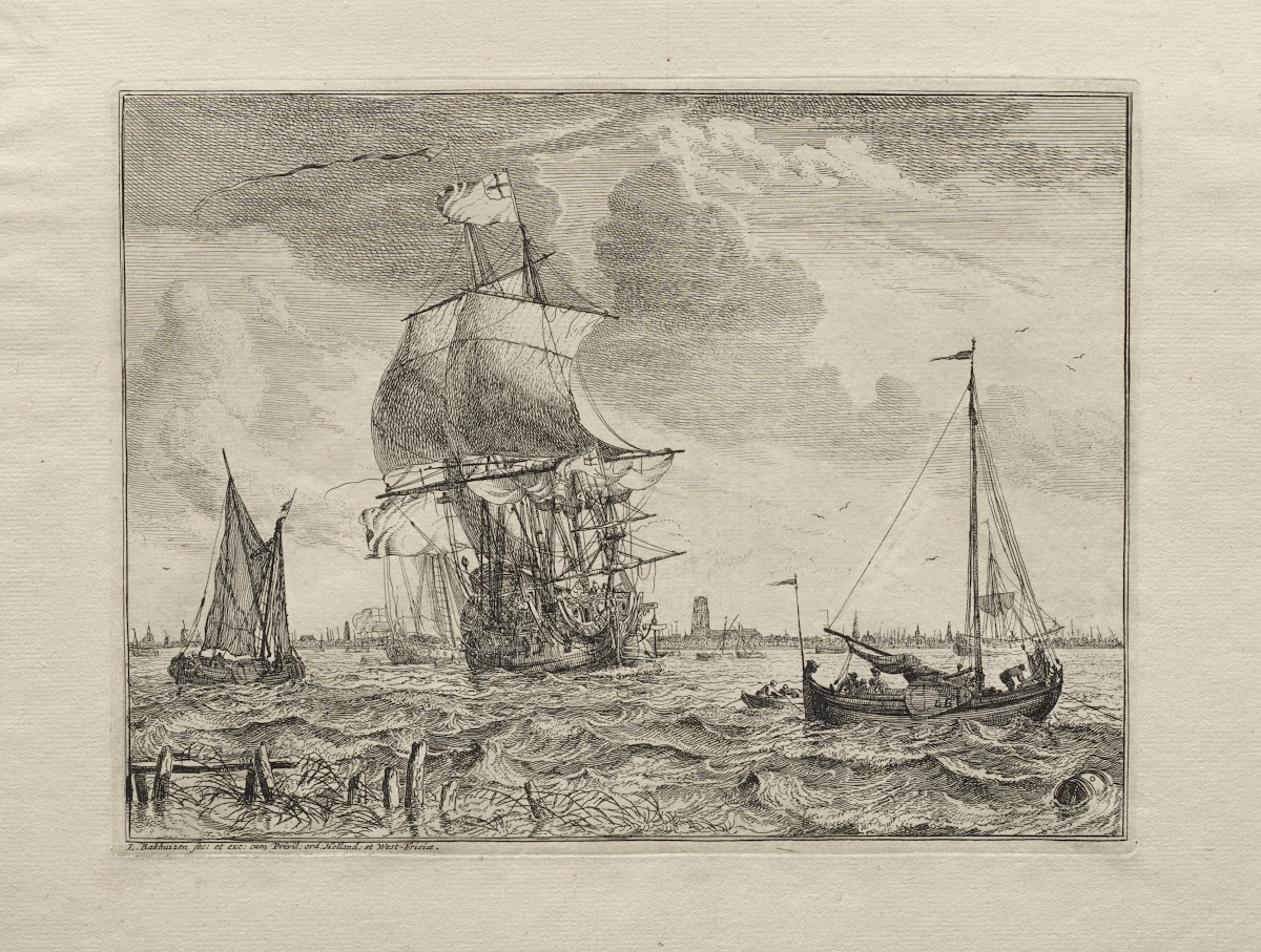 Marine Scene With Amsterdam In The Distance 1701