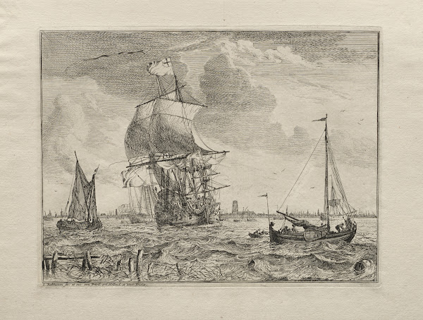 Marine Scene With Amsterdam In The Distance 1701