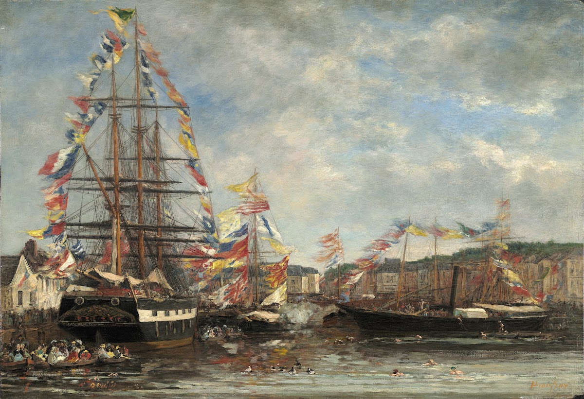 Festival in the Harbor of Honfleur 1858