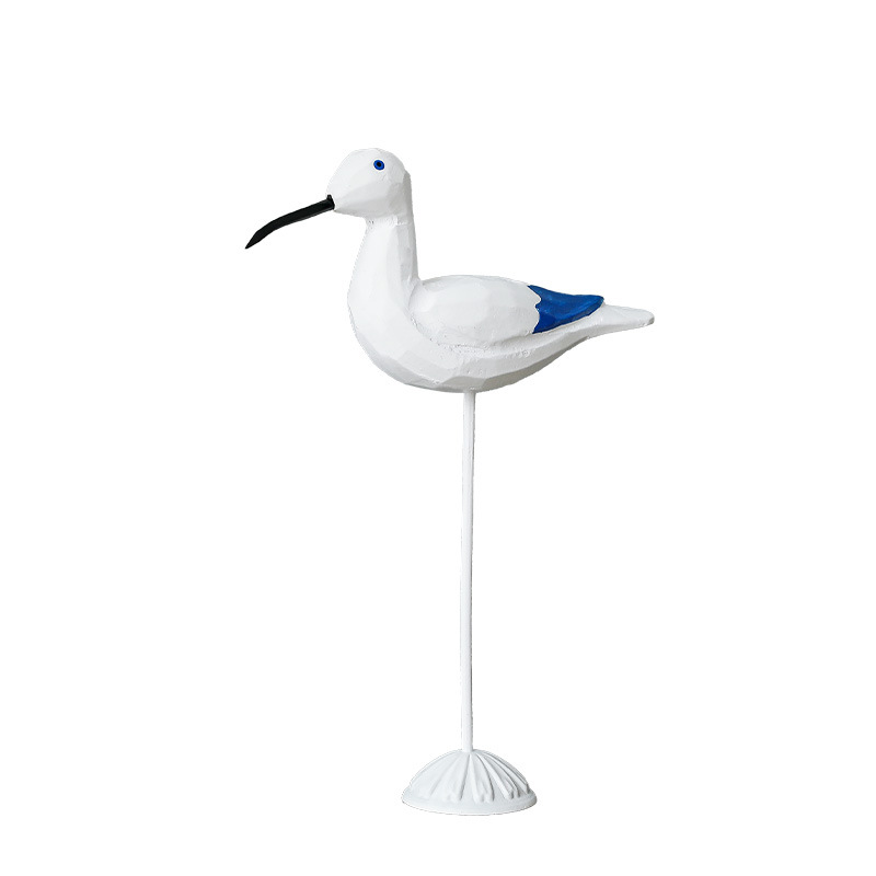 Wooden Bird Figure in Mediterranean Style