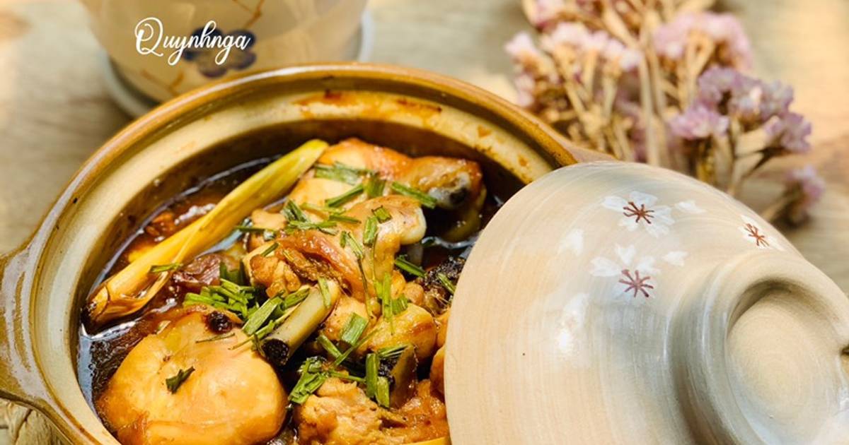 Gà kho sả đút lò