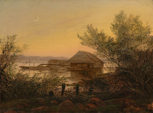 Ship mill on the Elbe near Dresden 1826