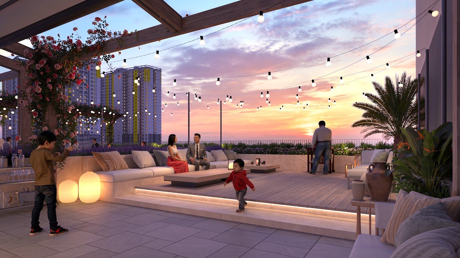 Không gian Sky Garden thư giãn ngắm hoàng hôn