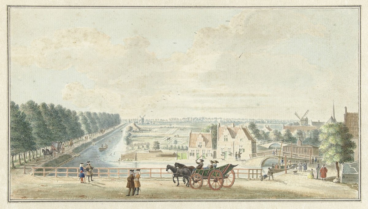 Gezicht van de Wal bij de Catharijnepoort te Utrecht 1737