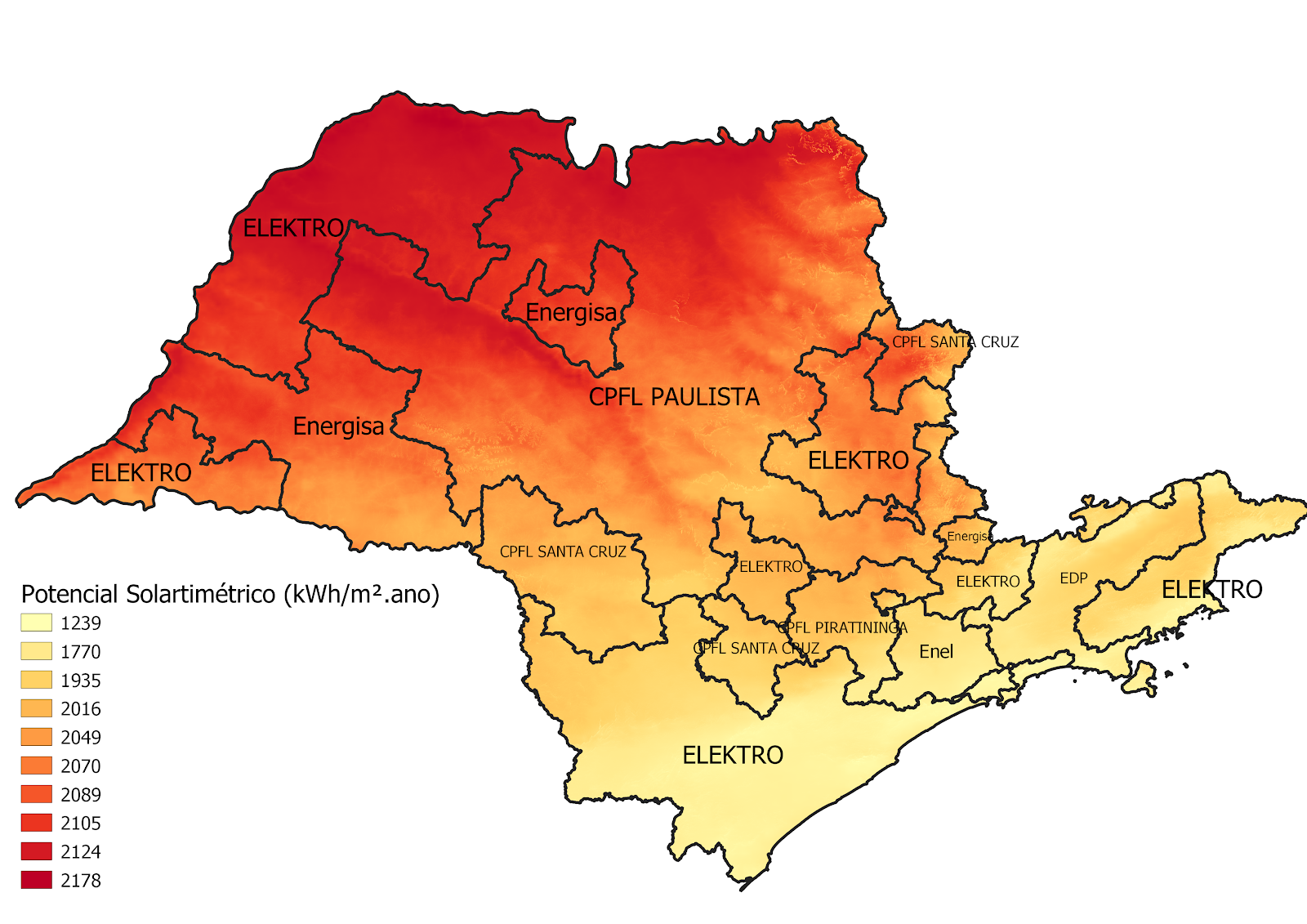 Mapa Solarimétrico de SP