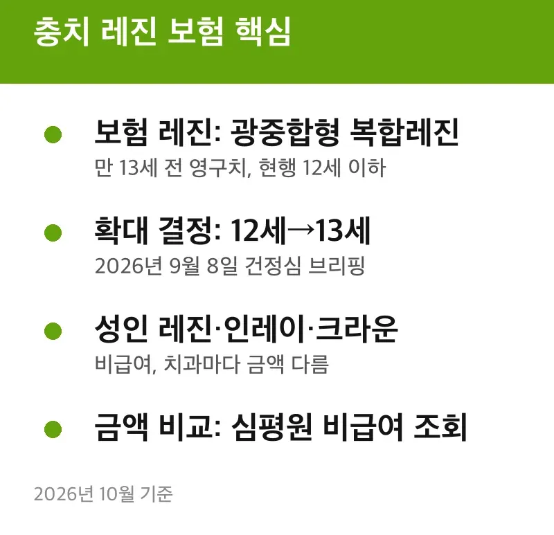 충치 레진 보험 핵심