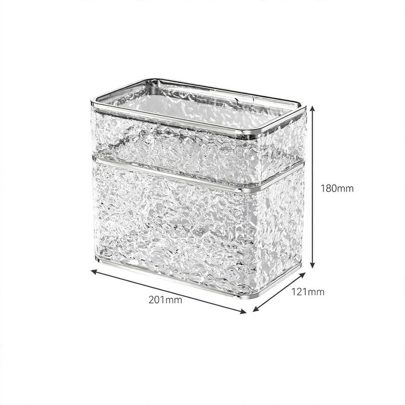 Wall-mounted facial tissue box, plastic