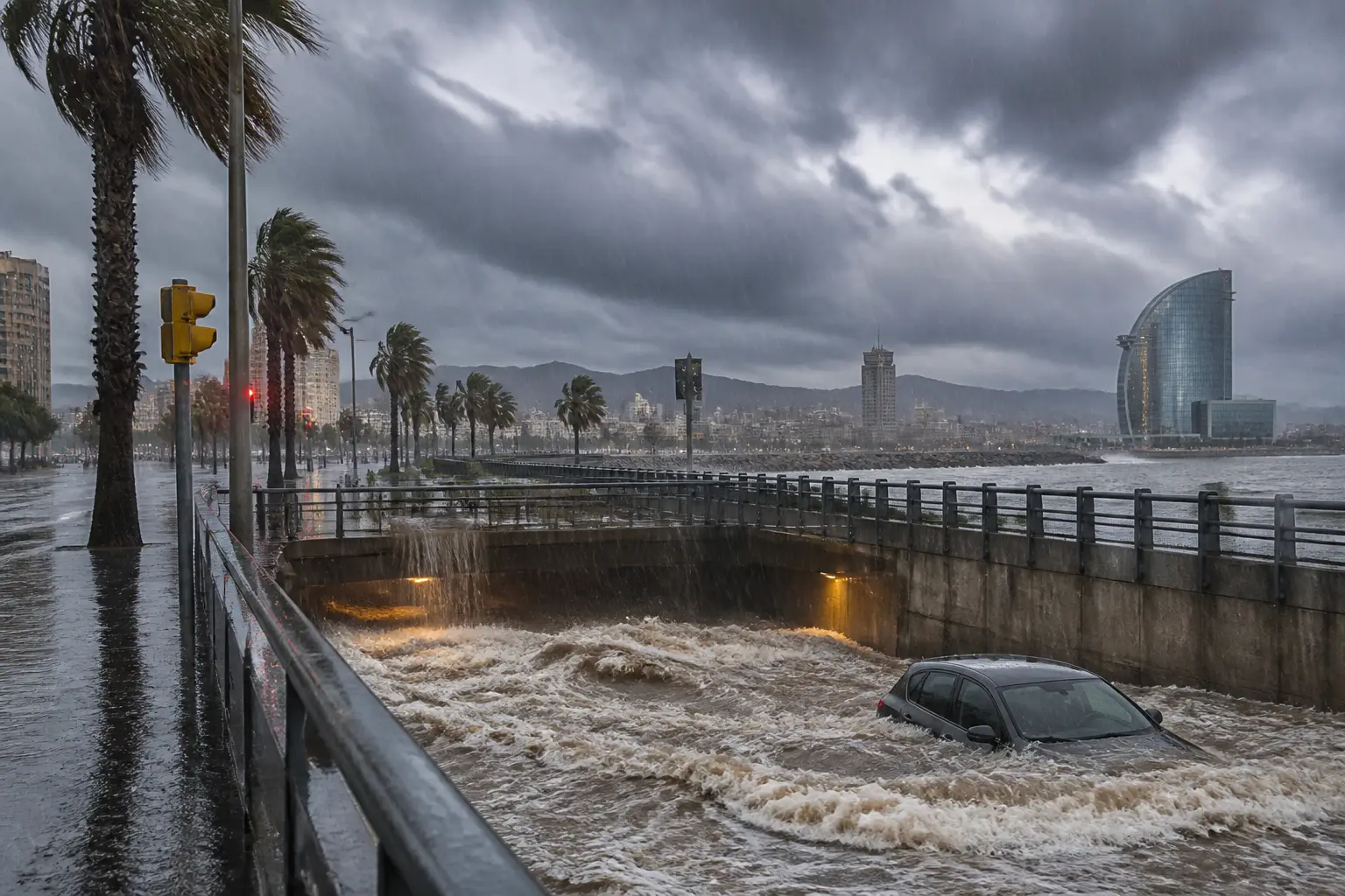 Editorial image for Torrential rain and flash floods hit Barcelona region, one dead