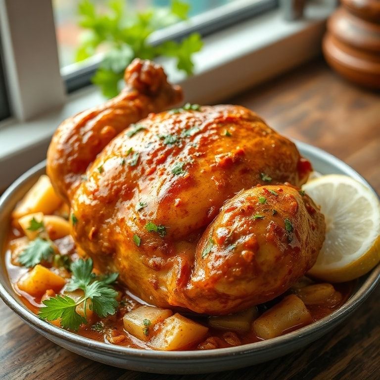 Easy Indian Masala Braised Whole Chicken Recipe – Juicy & Flavorful Comfort