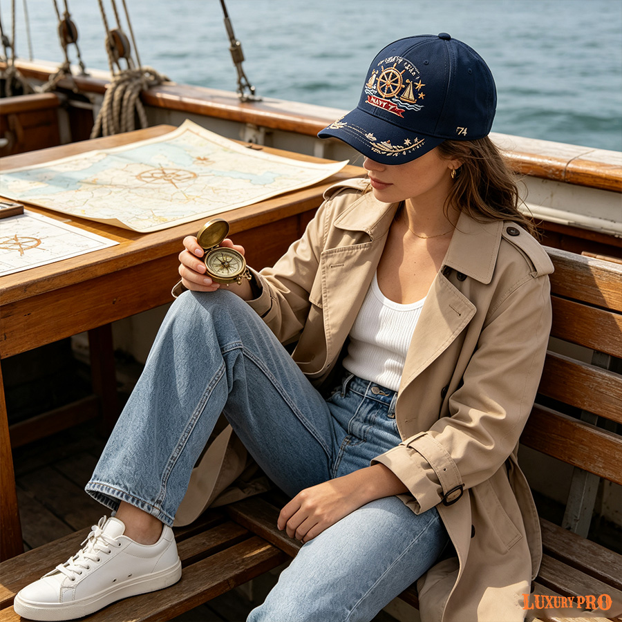Adult Baseball Cap‑Stitched Brim