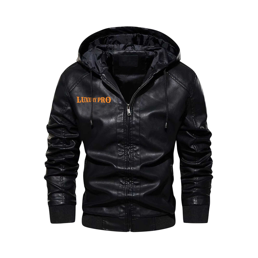 2D Hooded Leather Jacket