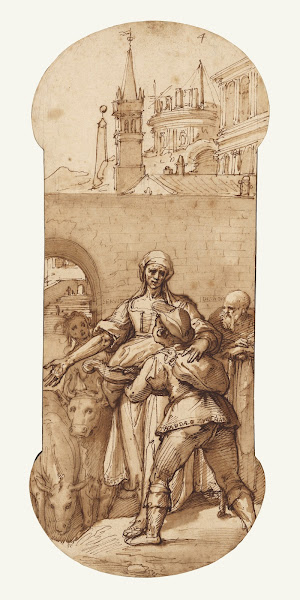 Taddeo at the Entrance to Rome Greeted by Toil Servitude and Hardship and by Obe