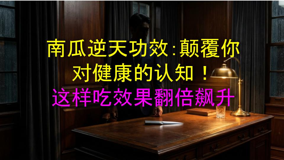 南瓜逆天功效：颠覆你对健康的认知！这样吃效果翻倍飙升