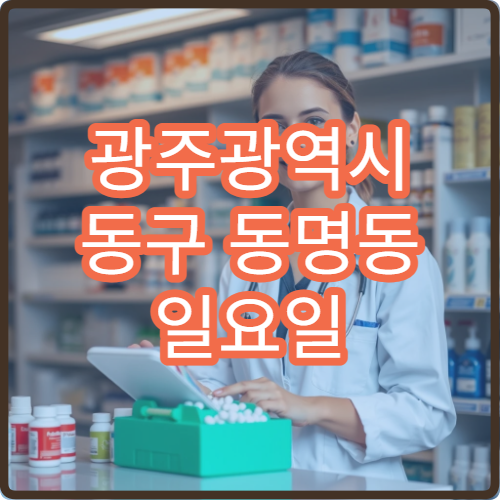 광주광역시 동구 동명동 일요일 영업 약국 상비약·진통제 구입 가능